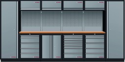 Móvel Hyprel Storage 6 elementos com Bancada em Madeira