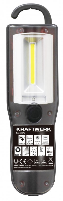 Lanterna de Inspeção COMPACT 230, COB 3.6V KW, Recarregável