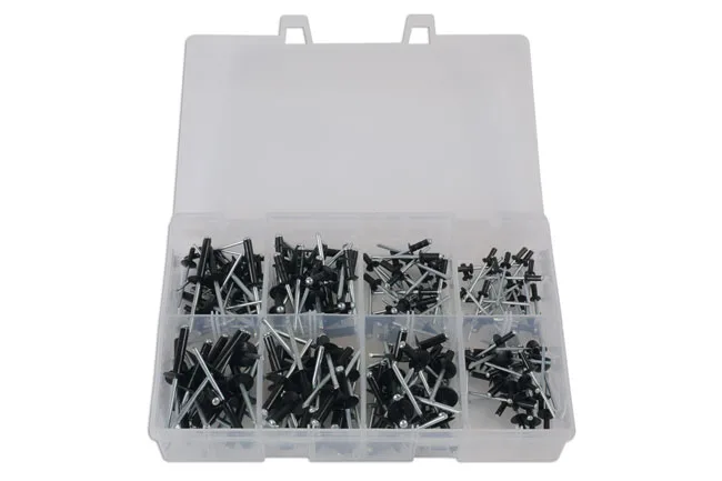 SORTIDO REBITES PRETOS 200PCS