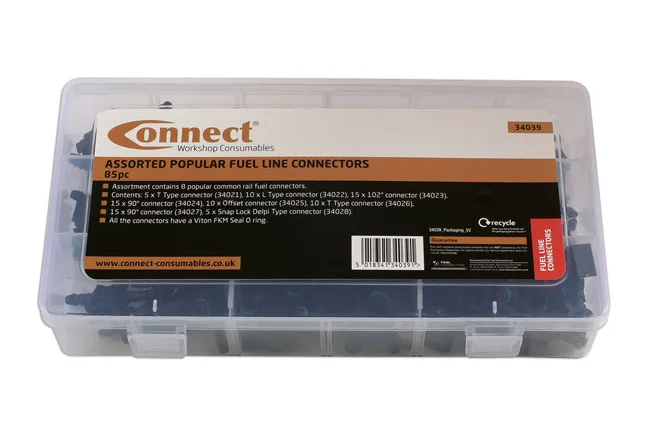 Sortido Conectores Linha Combustível, 85 pcs